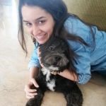 Shraddha Kapoor with her Lhasa Apso breed pet dog, Shyloh