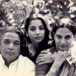 Shabana Azmi with parents Kaifi and Shaukat Azmi