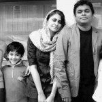 A. R. Rahman with his wife and children