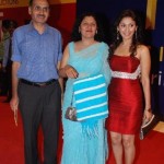 Manjari Phadnis with her parents