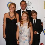 Shane Warne with his children