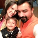 Ajaz Khan with his family