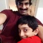 Ravi Teja with his son