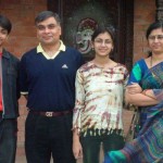 Sriti Jha with her family