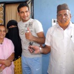 Irfan Pathan with his parents