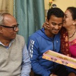 Pawan Negi with his parents