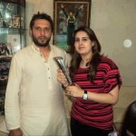 Shahid Afridi with his wife