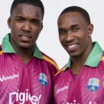 Dwayne Bravo with his brother