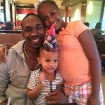 Dwayne Bravo with his children