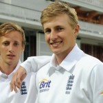 Joe Root with his brother