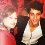 Karan Wahi with his mother