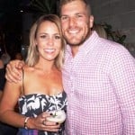 Amy Griffiths with her husband Aaron Finch