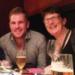 Aaron Finch with his mother