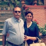 Kavita Kaushik with her father