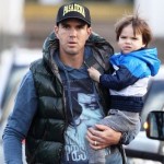 Kevin Pietersen with his son