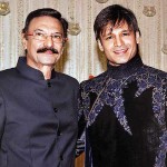 Vivek Oberoi with his father Suresh Oberoi