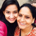 Ishani Sharma with her mother