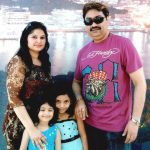 Kumar Sanu with his wife and daughters