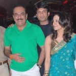 Shivaji Satam with his son Abhijeet and daughter-in-law