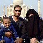 Yusuf Pathan with his wife and son Ayaan
