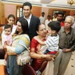 Anil Kumble with his family