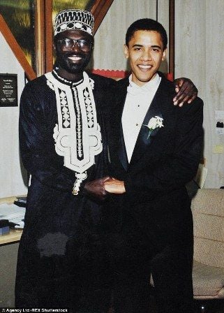 Barack Obama with his half-brother Malik Abongo Obama