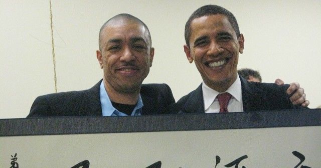 Barack Obama with his younger half-brother Mark Okoth Obama