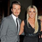 David Beckham with his sister Joanne Beckham