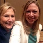 Hillary Clinton with daughter Chelsea Clinton