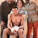 Muhammad Ali with his parents and brother