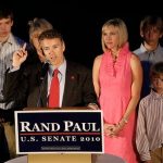 Rand Paul with his wife and three sons