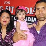 The Great Khali with his wife and daughter
