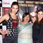 Urvashi Sharma with her mother and sister