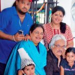 Usha Uthup with her family
