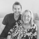 Brett Lee with his mother