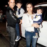 Ganesh Hegde with his wife and children
