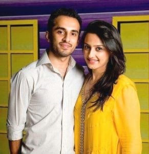 Momal Sheikh with her husband