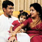 Sourav Ganguly with his wife Dona and daughter Sana