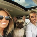Antoine and his girlfriend Erika out for a date with their dog