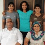 Geeta Phogat with her parents and siblings