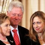 Chelsea Clinton with her parents
