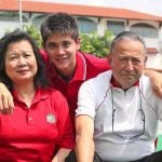 Joseph Schooling with his parents