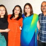 Jwala Gutta with her parents and younger sister