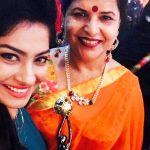 Krishna Mukherjee with her mother