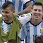 Sergio Aguero with Leonel Messi