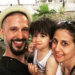 Ali Kazmi with his wife and son