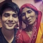 Ansh Bagri with his mother