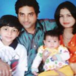 Shashank Udapurkar with his wife and children
