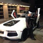 Canelo with his Lamborghini