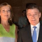 Juan Manuel Santos with his current wife